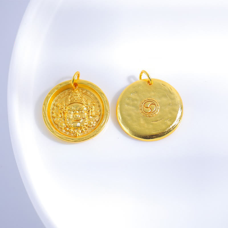 Fortune Jewel 24k Gold Plated Brass Yellow Jambhala Prosperity Protection Chain Pendant Necklace - Fortune Jewel
