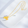 Fortune Jewel 24k Gold Plated Brass Pixiu Cross Dorje Vajra Wealth Chain Pendant Necklace - Fortune Jewel