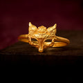 Fortune Jewel Fox Mask 24k Gold Plated Brass Ring - Fortune Jewel