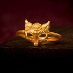 Fortune Jewel Fox Mask 24k Gold Plated Brass Ring - Fortune Jewel