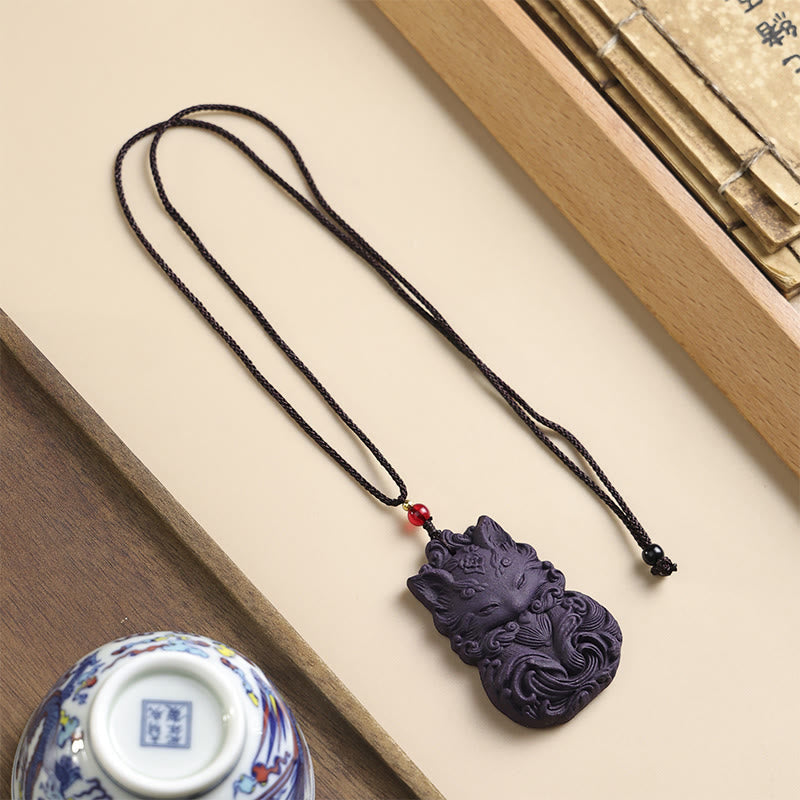 Fortune Jewel Fox Mask Butterfly Taotie Peace Buckle Fortune Necklace Pendant - Fortune Jewel