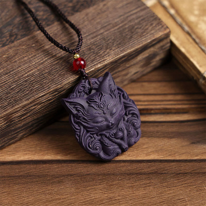 Fortune Jewel Fox Mask Butterfly Taotie Peace Buckle Fortune Necklace Pendant - Fortune Jewel