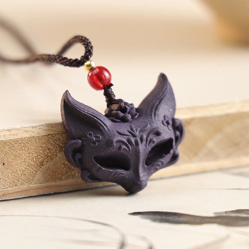 Fortune Jewel Fox Mask Butterfly Taotie Peace Buckle Fortune Necklace Pendant - Fortune Jewel