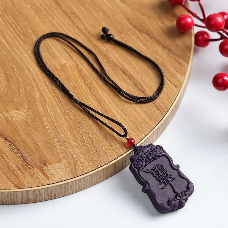 Fortune Jewel Fox Mask Butterfly Taotie Peace Buckle Fortune Necklace Pendant - Fortune Jewel