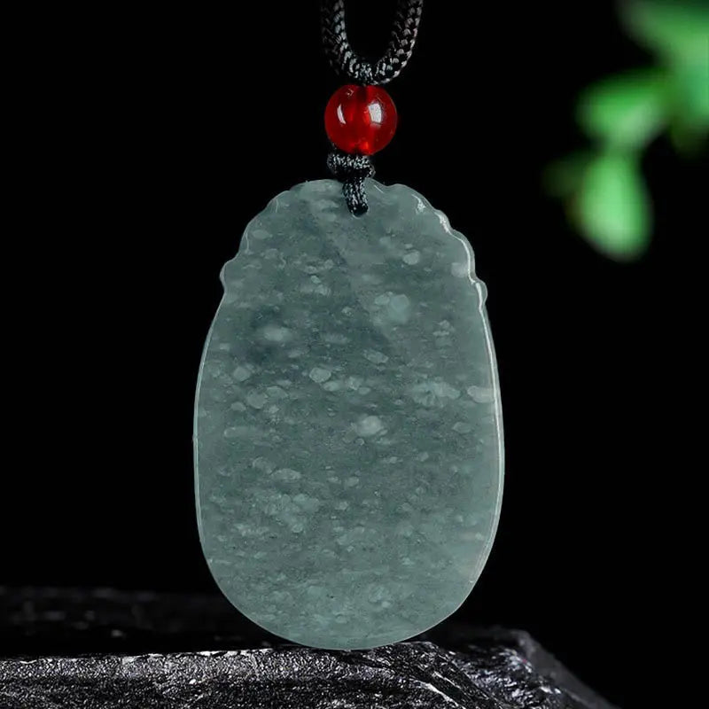 Fortune Jewel Chinese Zodiac Jade Year of the Horse Luck Rope Necklace Pendant Fortune Jewel