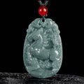 Fortune Jewel Chinese Zodiac Jade Year of the Horse Luck Rope Necklace Pendant Fortune Jewel