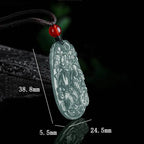 Fortune Jewel Chinese Zodiac Jade Year of the Horse Luck Rope Necklace Pendant Fortune Jewel