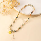 Buddha Stones Colorful Rutilated Quartz Copper Auspiciousness Double Wrap Bracelet - Fortune Jewel