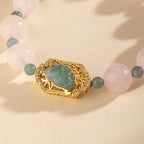 Fortune Jewel Rose Quartz Jade Caring Kindness Bracelet - Fortune Jewel
