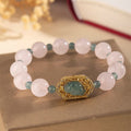 Fortune Jewel Rose Quartz Jade Caring Kindness Bracelet - Fortune Jewel