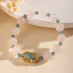 Fortune Jewel Rose Quartz Jade Caring Kindness Bracelet - Fortune Jewel
