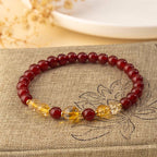 Fortune Jewel Red Agate Citrine Confidence Pleasure Bracelet - Fortune Jewel