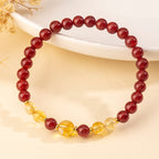 Fortune Jewel Red Agate Citrine Confidence Pleasure Bracelet - Fortune Jewel