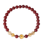 Fortune Jewel Red Agate Citrine Confidence Pleasure Bracelet - Fortune Jewel