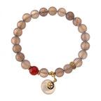 Fortune Jewel Gray Agate Red Agate Chalcedony Balance Bracelet - Fortune Jewel