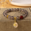 Fortune Jewel Gray Agate Red Agate Chalcedony Balance Bracelet - Fortune Jewel