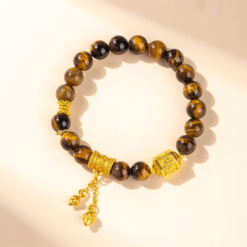 Fortune Jewel Various Tiger Eye Alloy Balance Bracelet - Fortune Jewel