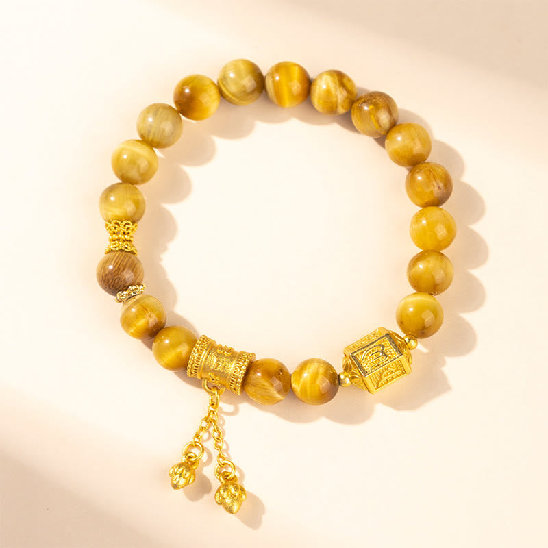 Fortune Jewel Various Tiger Eye Alloy Balance Bracelet - Fortune Jewel