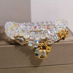 Fortune Jewel Chinese Zodiac Year Of The Horse Crystal Glass Copper Coin Gourd Double Wrap Bracelet - Fortune Jewel