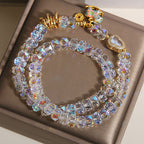 Fortune Jewel Chinese Zodiac Year Of The Horse Crystal Glass Copper Coin Gourd Double Wrap Bracelet - Fortune Jewel