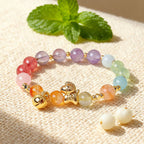 Fortune Jewel Year Of The Horse Citrine Amethyst Various Crystals Protection Bracelet - Fortune Jewel