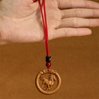 Buddha Stones Peach Wood Chinese Zodiac Year Of The Horse Ward Off Evil Spirits Necklace Pendants - Fortune Jewel