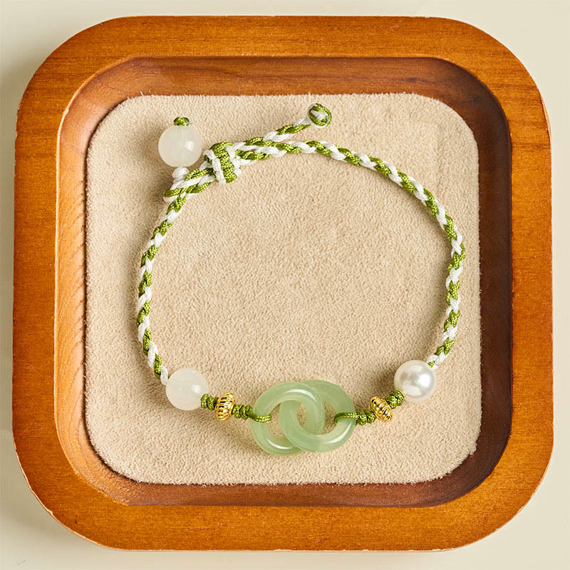 Buddha Stones Braided Rope Peace Buckle Love Calm Bracelet - Fortune Jewel