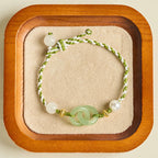 Buddha Stones Braided Rope Peace Buckle Love Calm Bracelet - Fortune Jewel