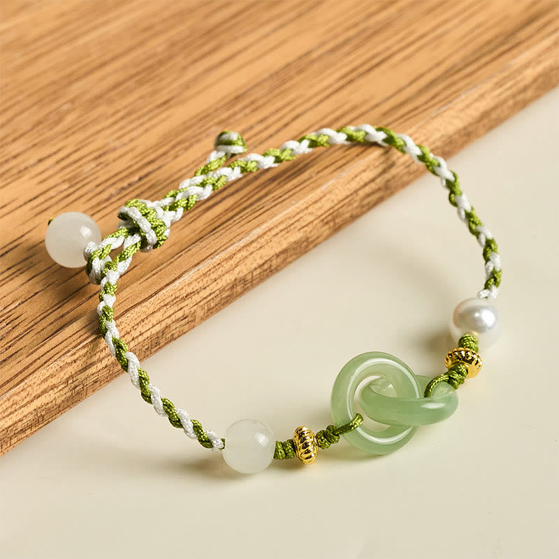 Buddha Stones Braided Rope Peace Buckle Love Calm Bracelet - Fortune Jewel