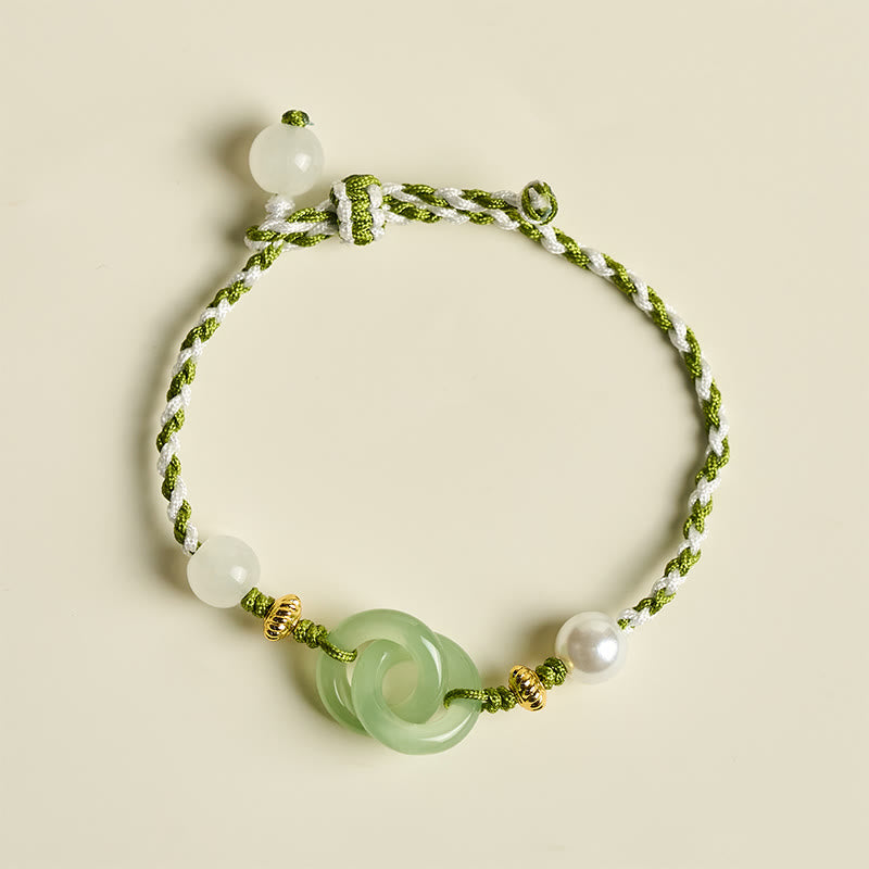 Buddha Stones Braided Rope Peace Buckle Love Calm Bracelet - Fortune Jewel