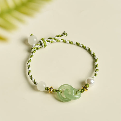 Buddha Stones Braided Rope Peace Buckle Love Calm Bracelet - Fortune Jewel