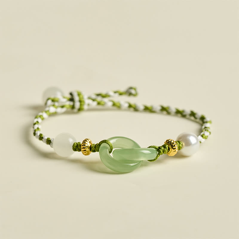 Buddha Stones Braided Rope Peace Buckle Love Calm Bracelet - Fortune Jewel