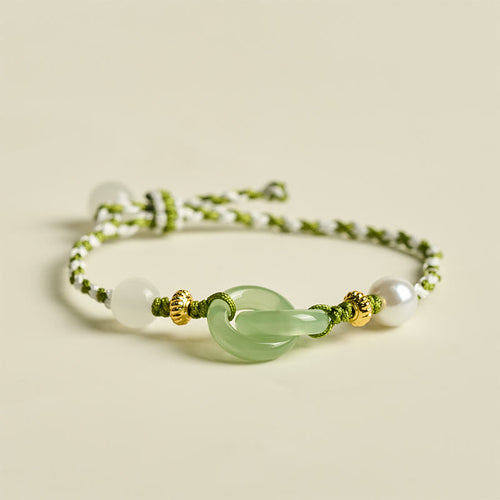 Buddha Stones Braided Rope Peace Buckle Love Calm Bracelet - Fortune Jewel