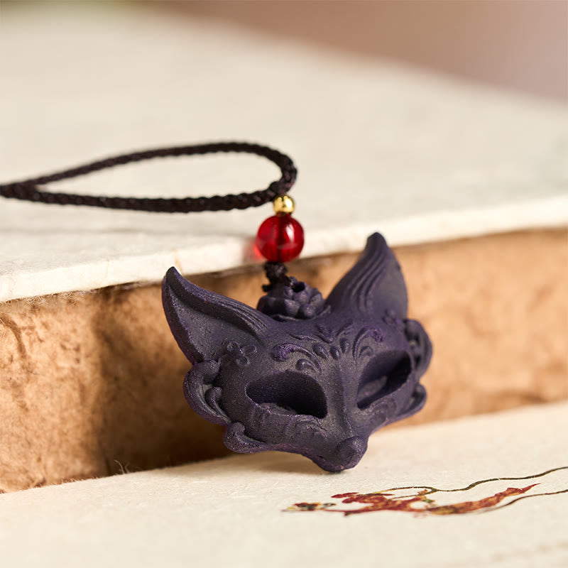 Fortune Jewel Fox Mask Butterfly Taotie Peace Buckle Fortune Necklace Pendant - Fortune Jewel