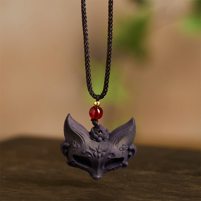 Fortune Jewel Fox Mask Butterfly Taotie Peace Buckle Fortune Necklace Pendant - Fortune Jewel