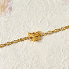 Fortune Jewel 24k Gold Plated Brass Fox Design Heart Charm Chain Bracelet - Fortune Jewel