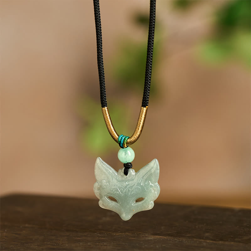 Fortune Jewel Fox Mask Prosperity Luck Rope Necklace Pendant - Fortune Jewel