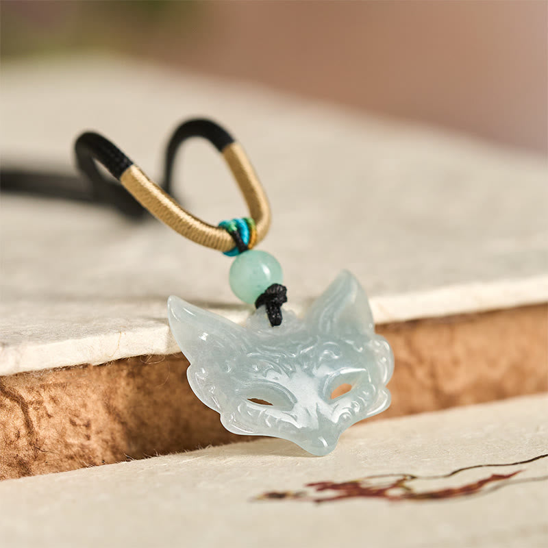 Fortune Jewel Fox Mask Prosperity Luck Rope Necklace Pendant - Fortune Jewel