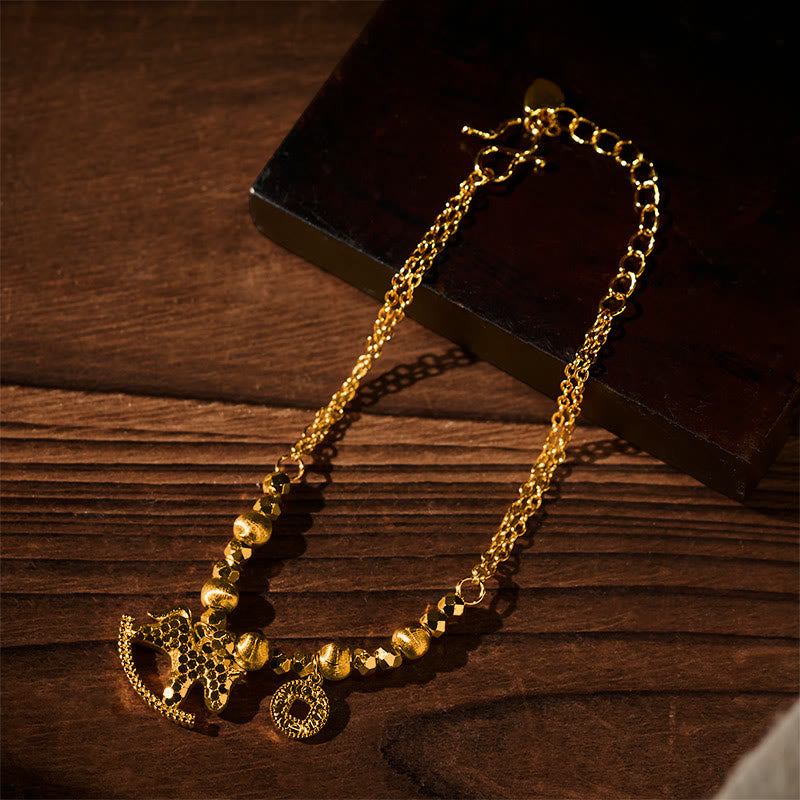Fortune Jewel Chinese Zodiac Year Of The Horse 24k Gold Plated Copper Coin Luck Bracelet - Fortune Jewel