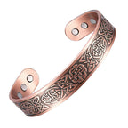 Fortune Jewel Copper Abstract Line Pattern Open Luck Cuff Bracelet Bangle Ring - Fortune Jewel