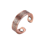 Fortune Jewel Copper Abstract Line Pattern Open Luck Cuff Bracelet Bangle Ring - Fortune Jewel