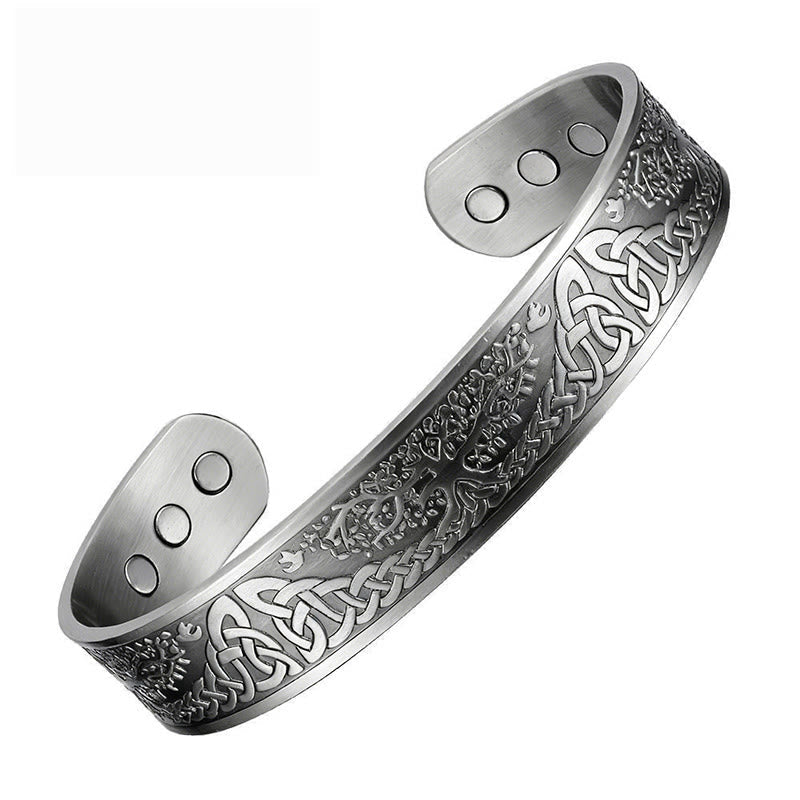 Fortune Jewel The Tree Of Life Copper Open Balance Luck Cuff Bracelet Bangle - Fortune Jewel