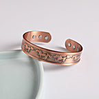 Fortune Jewel Year Of The Horse Copper Open Self Care Cuff Bracelet Bangle - Fortune Jewel