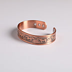 Fortune Jewel Year Of The Horse Copper Open Self Care Cuff Bracelet Bangle - Fortune Jewel