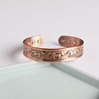 Fortune Jewel Year Of The Horse Copper Open Self Care Cuff Bracelet Bangle - Fortune Jewel