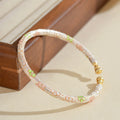 Fortune Jewel Copper Handmade Enamel Flower Open Luck Bracelet Bangle - Fortune Jewel
