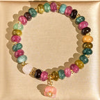 Buddha Stones Tourmaline Yanyuan Agate Peach Blossoms Love Bracelet - Fortune Jewel