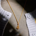 Fortune Jewel "Wishing You Lasting Peace" 24k Gold Plated Copper Peace Buckle Necklace Includes Gift Message Card - Fortune Jewel