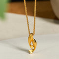 Fortune Jewel Double Koi Fish 24k Gold Plated Brass Chain Wealth Necklace Pendant - Fortune Jewel