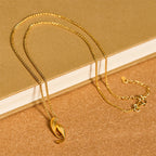 Fortune Jewel Double Koi Fish 24k Gold Plated Brass Chain Wealth Necklace Pendant - Fortune Jewel